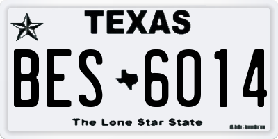 TX license plate BES6014