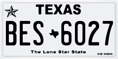 TX license plate BES6027