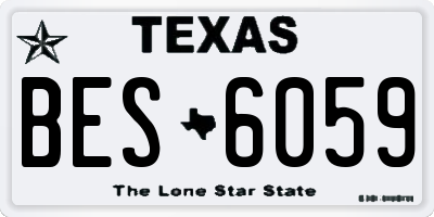 TX license plate BES6059