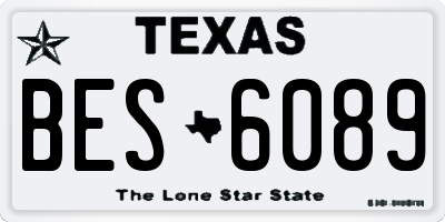 TX license plate BES6089