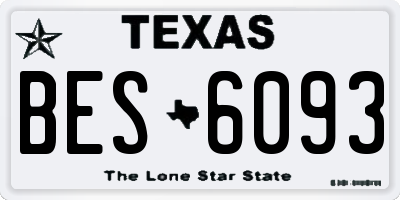 TX license plate BES6093