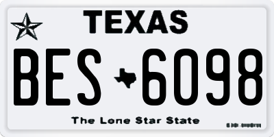 TX license plate BES6098