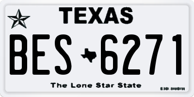 TX license plate BES6271