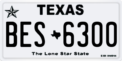 TX license plate BES6300