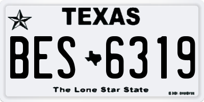 TX license plate BES6319