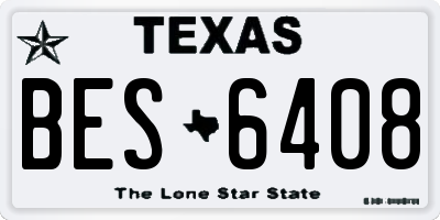 TX license plate BES6408