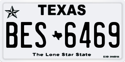 TX license plate BES6469
