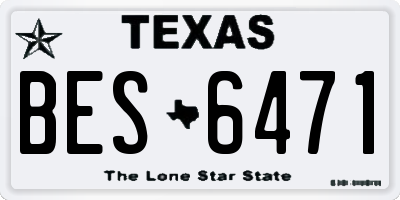 TX license plate BES6471