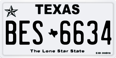 TX license plate BES6634