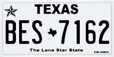 TX license plate BES7162