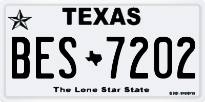 TX license plate BES7202