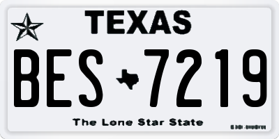 TX license plate BES7219