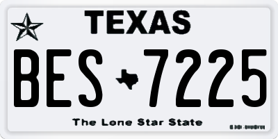 TX license plate BES7225