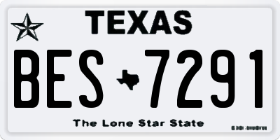 TX license plate BES7291
