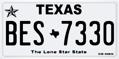 TX license plate BES7330
