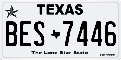 TX license plate BES7446