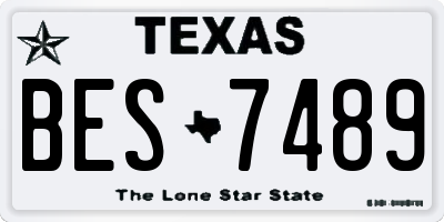 TX license plate BES7489