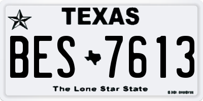 TX license plate BES7613