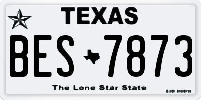 TX license plate BES7873