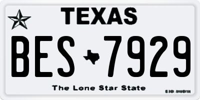 TX license plate BES7929
