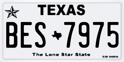 TX license plate BES7975