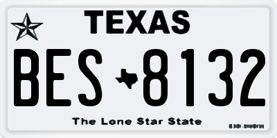 TX license plate BES8132