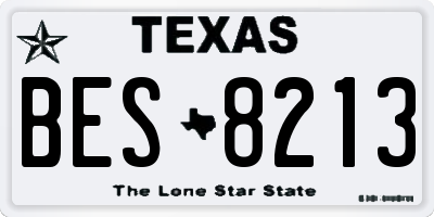 TX license plate BES8213