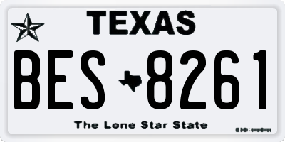 TX license plate BES8261
