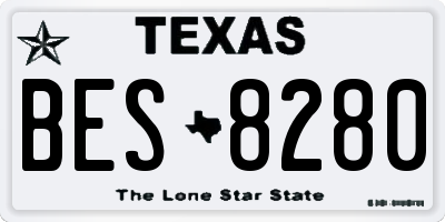 TX license plate BES8280