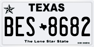 TX license plate BES8682