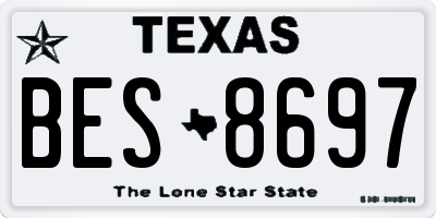TX license plate BES8697