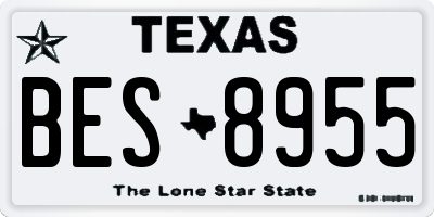 TX license plate BES8955