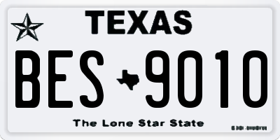 TX license plate BES9010
