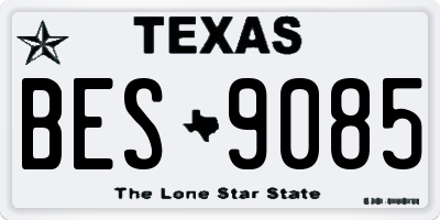 TX license plate BES9085