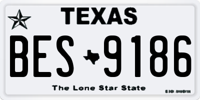 TX license plate BES9186