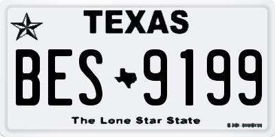 TX license plate BES9199