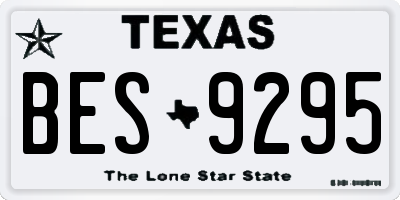 TX license plate BES9295