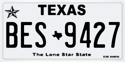 TX license plate BES9427