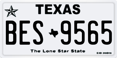 TX license plate BES9565
