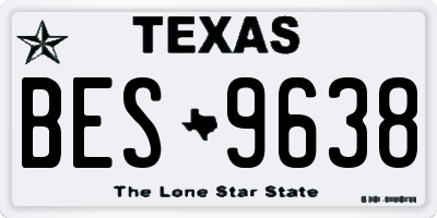 TX license plate BES9638