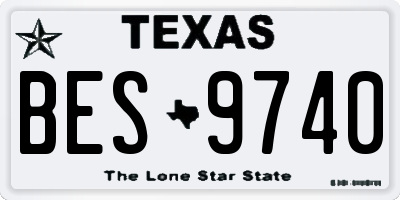 TX license plate BES9740