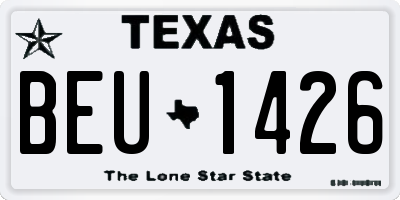 TX license plate BEU1426