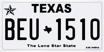 TX license plate BEU1510