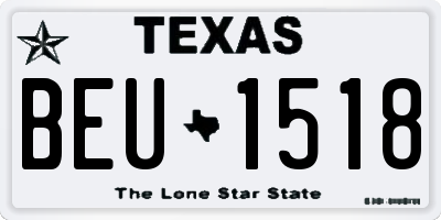 TX license plate BEU1518