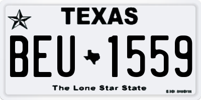 TX license plate BEU1559