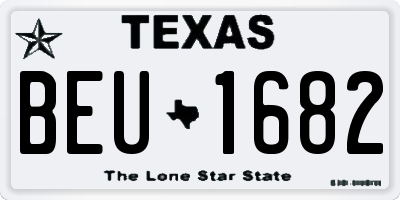 TX license plate BEU1682