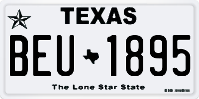 TX license plate BEU1895