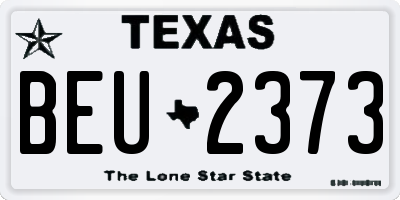 TX license plate BEU2373