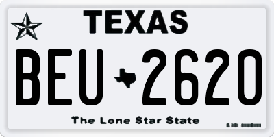 TX license plate BEU2620