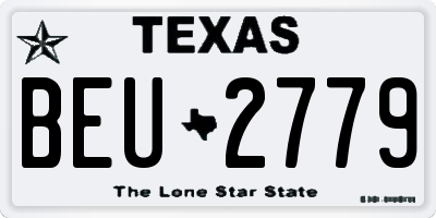 TX license plate BEU2779